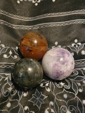 Polished Decorative Crystal Sphere - Purple, Brown, Dark Green